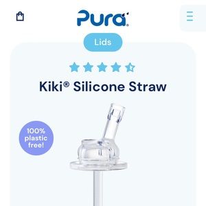 Pura silicone straw
